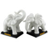 Pair of White Elephant with Ruyi and Gold Ingot1