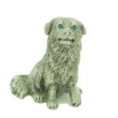 Pewter Loyal Dog With Sparkling Light Blue Eyes1