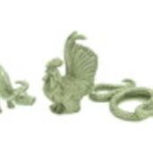 Pewter Three Zodiac Friends - Ox, Rooster & Snake