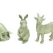 Pewter Three Zodiac Friends - Rabbit, Sheep & Boar