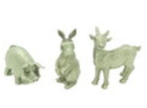Pewter Three Zodiac Friends - Rabbit, Sheep & Boar