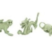 Pewter Three Zodiac Friends - Rat, Dragon & Monkey