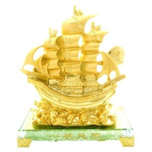 Prosperity Golden Wealth Ship with Treasures