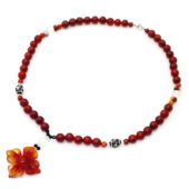 Red Agate Double Dorje Necklace