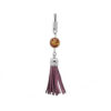 Red Agate Globe with Golden Dragon Tassel1