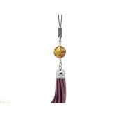 Red Agate Globe with Golden Phoenix Tassel1