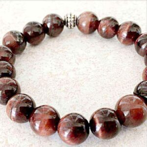 Red Garnet 10mm Beads Bracelet for Courage and Protection