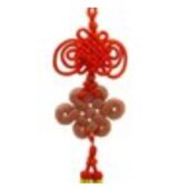 Rhodonite Mystic Knot Feng Shui Tassel