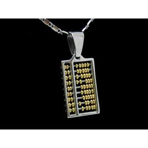 Silver Abacus Pendant (with silver chain)1