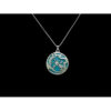 Turquoise with Silver Dragon & Phoenix Pendant Necklace3