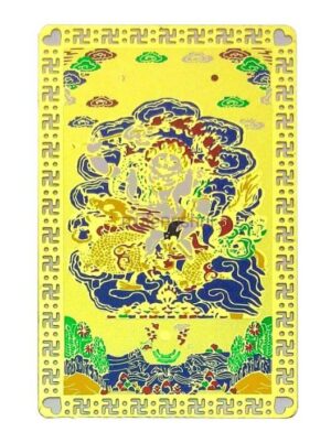 White Jambhala Tibetan God of Wealth Card
