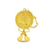 White Umbrella Goddess Golden Plaque Key Chain1