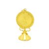 White Umbrella Goddess Golden Plaque Key Chain2