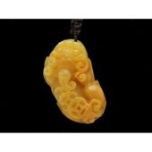 Yellow Jasper Feng Shui Pi Yao Necklace1