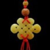 Yellow Jasper Mystic Knot Hanging