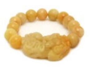 Yellow Jasper Pi Xiu with 12mm Beads Bracelet