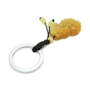 Yellow Jasper Pi Yao Protector Key Ring