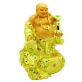 12 Golden Laughing Buddha with Treasure for Wealth Luck