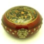 7 Oriental Antique Style Dragon & Phoenix Box (Round)