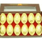 Auspicious Coins Embossed Gold Ingots (S) (Set Of 12)