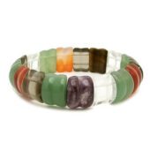 Bamboo Shaped Assorted Gems Crystal Bracelet1