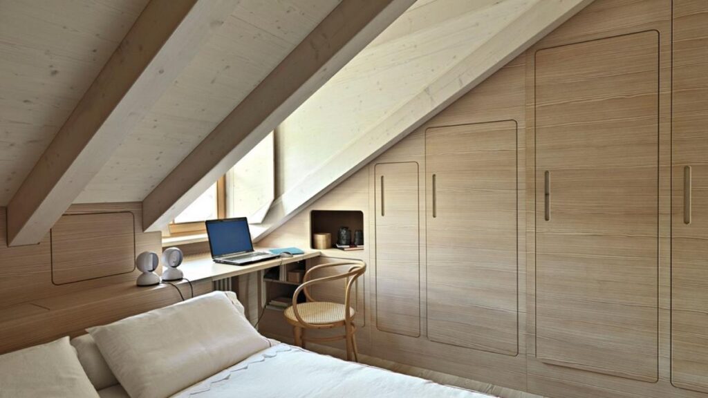 Bed Under Sloped Ceiling