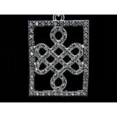 Bejeweled Feng Shui Mystic Knot Silver Key Chain1