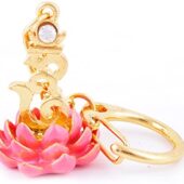 Bejeweled HUM on Pink Lotus Key Chain