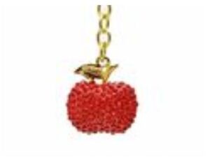 Bejeweled Red Apple Keychain