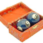 Blue Yin Yang Chinese Health Iron Balls1