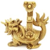 Brass Dragon Tortoise with Ruyi