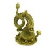 Brass Feng Shui Dragon Grasping Ball