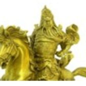 Brass God of War Kwan Kong Charging on Horse (L)