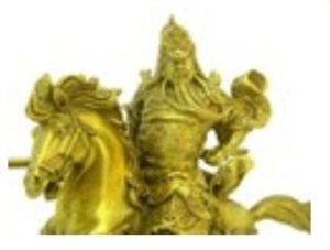 Brass God of War Kwan Kong Charging on Horse (L)