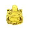 Brass Happy Buddha Holding Ruyi and Gold Ingot2
