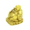 Brass Happy Buddha Holding Ruyi and Gold Ingot4