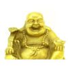 Brass Happy Buddha Holding Ruyi and Gold Ingot5