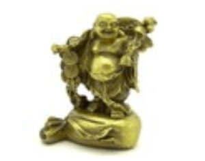 Brass Mini Traveling Laughing Buddha