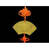 Brass Smooth Sailing Ship And Peace Mystic Knot Tassel1