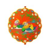 Brocade Embroidered Loving Mandarin Ducks Tassel1