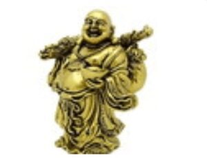 Bronze Colored Standing Laughing Buddha