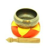 Bronze Tibetan Prayer Singing Bowl - 7 Inch Diameter1