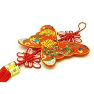 Butterfly-Shaped Brocade Embroidered Dragon and Phoenix Tassel - Buy ...
