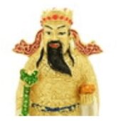 Chai Sen Yeh Wealth God with Ru Yi and Gold Ingot