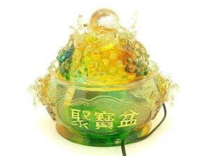Colorful Crystal Liuli Wealth Pot Water Fountain
