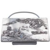 Double Dragon Silver Paperweight