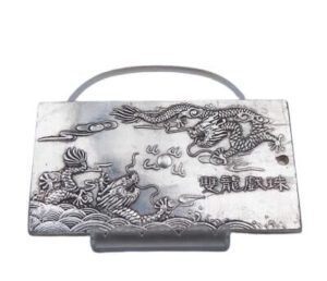 Double Dragon Silver Paperweight