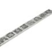 Eight Auspicious Buddhist Symbols Silver Ruler