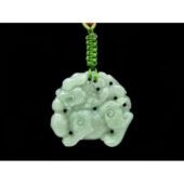 Elegant Jade Pi Xiu Carrying Child Necklace1