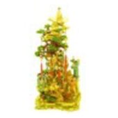 Exquisite Auspicious Eight Immortals with Scenic Tree